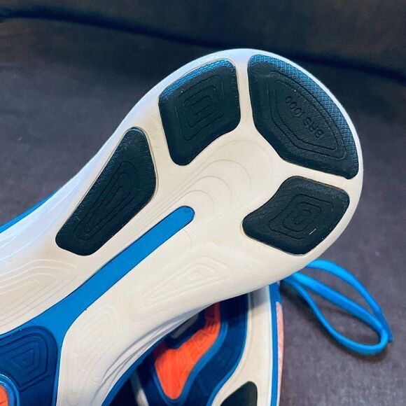 NIKE Air Zoom FLYKNIT Lunar 2 Blue Orange White Womens 8 US 39 EUR Running Shoes - Picture 14 of 14